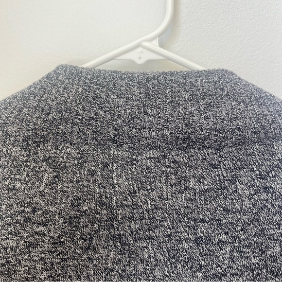 Cashmere Cotton Blend Hawker Rye Heather Charcoal Gray 1/4 Zip Pullover Large - Picture 6 of 9